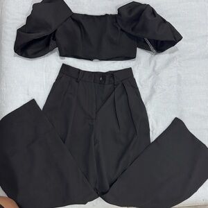 Chic Black Wide Leg Jumpsuit